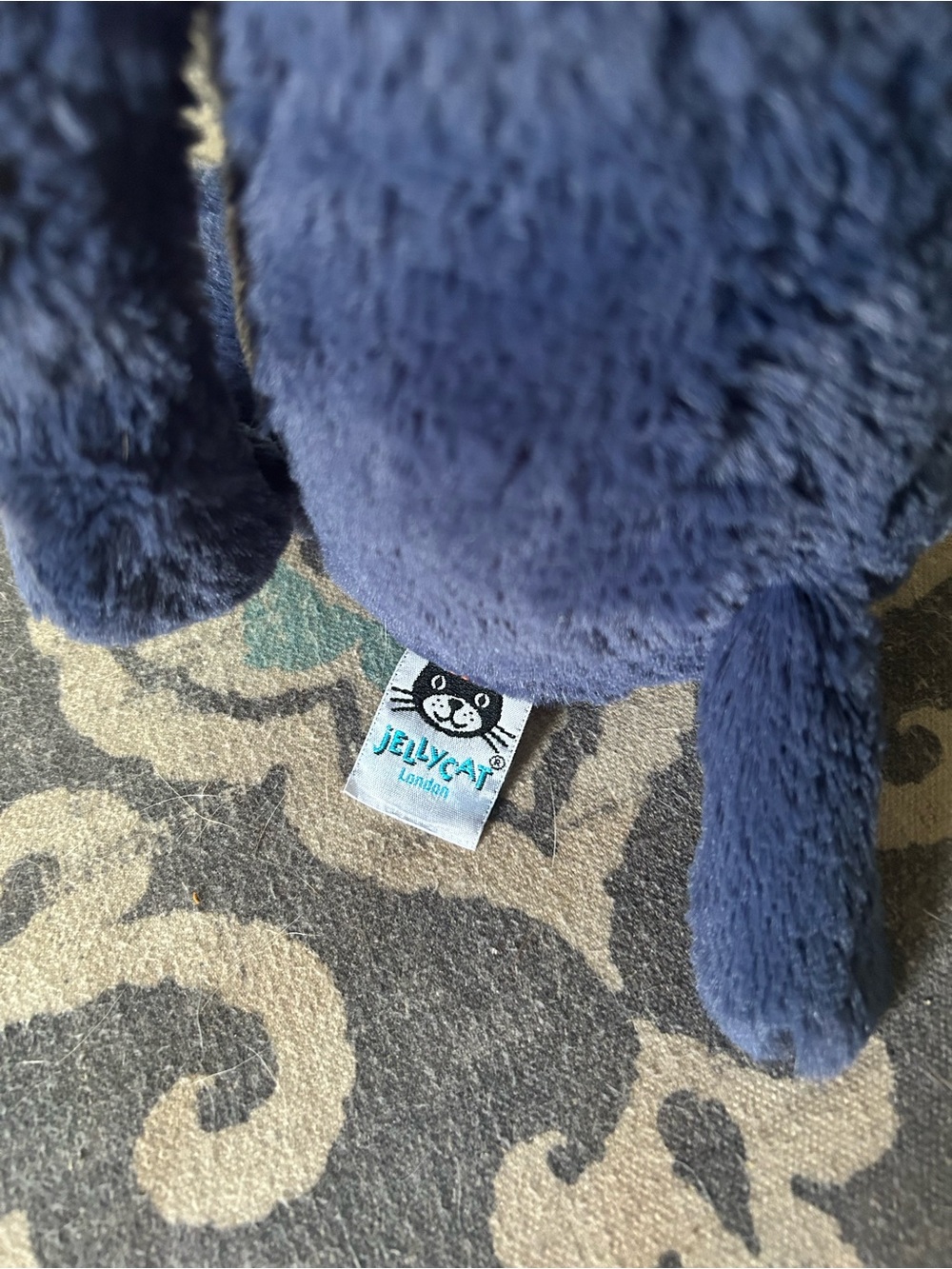Jellycat Navy Plush Elephant Accent Toy - Picture 3 of 3